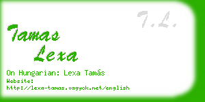 tamas lexa business card